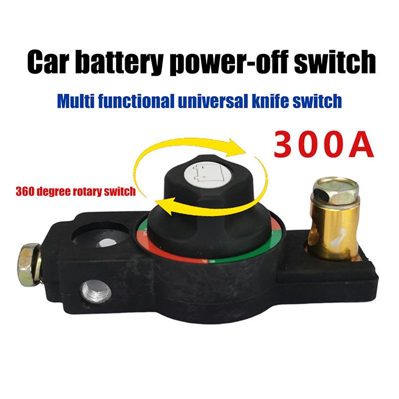 12/24V Universal Car Battery Disconnect Switch Manual Circuit Breaker Tool Free Knob Anti-Power Off Leakage Protector Auto Parts