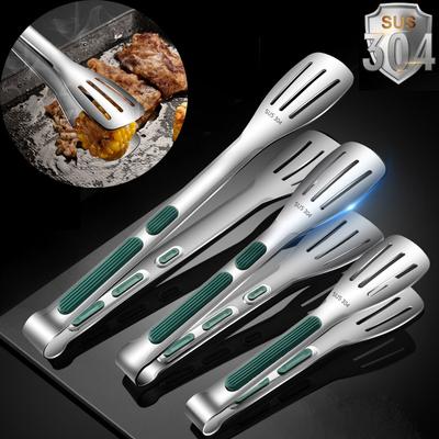 7/12-inch New 304 Stainless Steel Food Clip Kitchen Barbecue Silicone Food Steak Clip Cooking Tools Kitchen Accessories