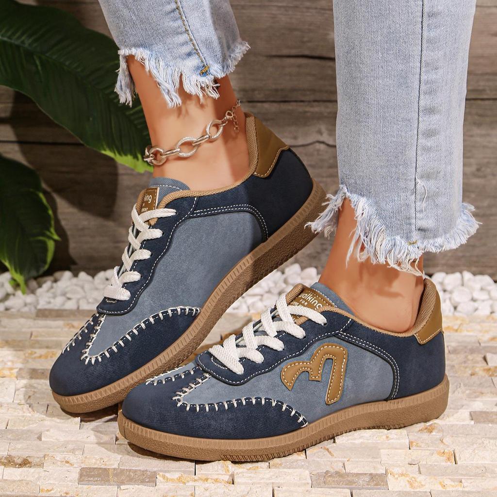 2024 Plus Size Women’s Non-Slip Casual German Trainer Sneakers - Lightweight & Laced