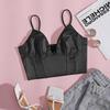 Satin Tank Top Solid Halter Crop Tops Women Summer Adjustable Shoulder Strap Camis Backless Camisole Casual Tube Female Sleeveless Cropped Vest
