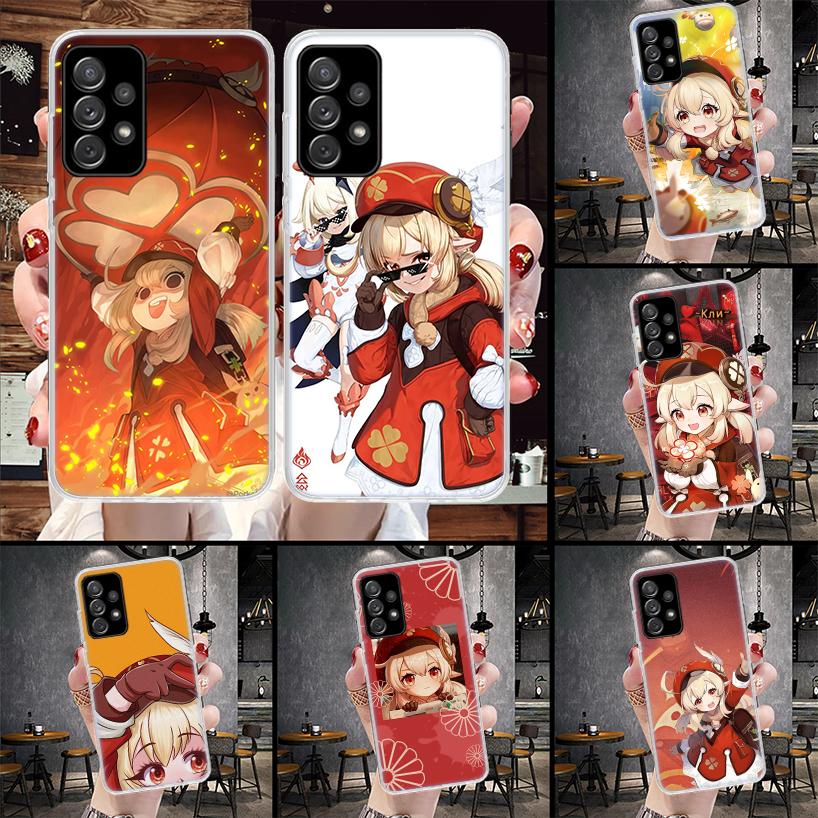 Genshin Impact Klee Phone Case For Samsung Galaxy A12 A22 A32 A52 A72 A02S A51 A50S A71 A70 A31 A20S Note 20 Ultra S10 A10S Gala