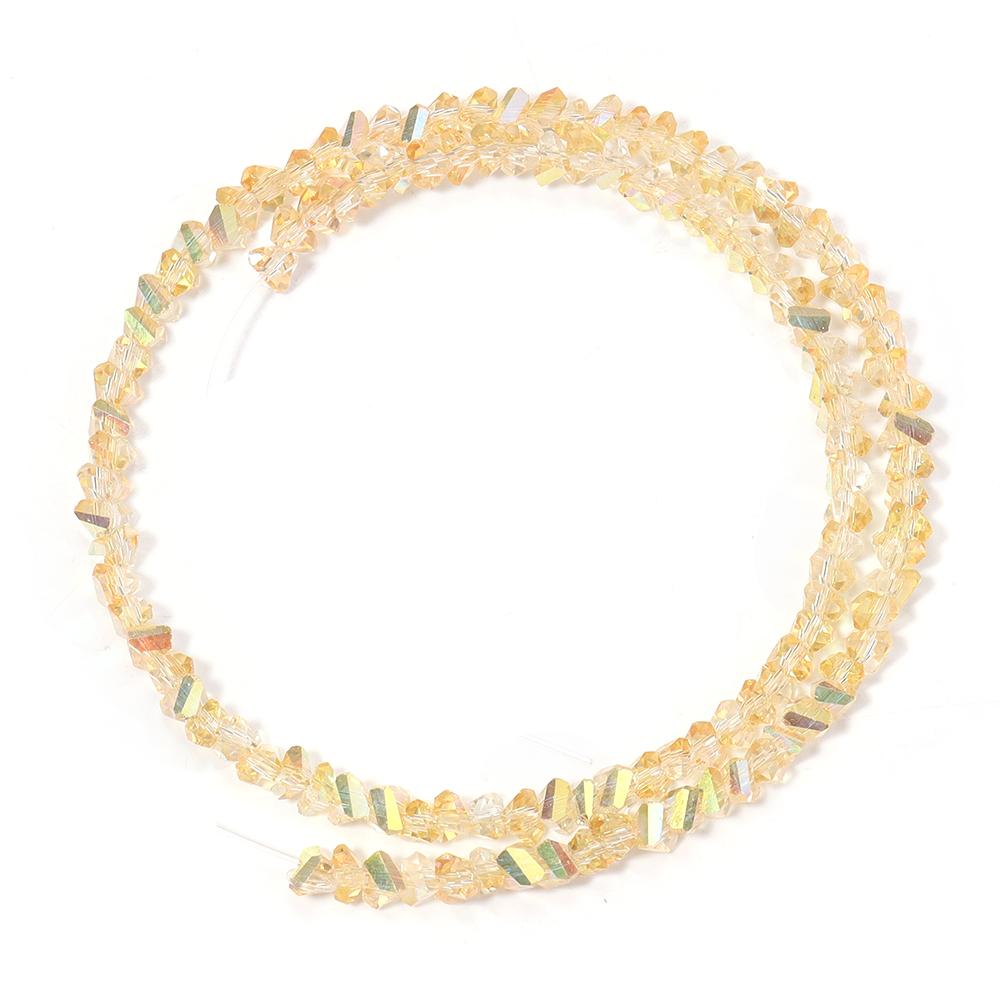 120pcs/lot 4mm Triangular Crystal Glass Beads Loose Beads Spacer Beads For Jewelry Making DIY Bracelet Necklace Accessories