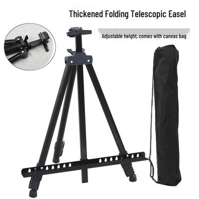 Zahustený železný skladací umelecký stojan: Trojuholníkový stojan na displej a fluorescenčnú tabuľu