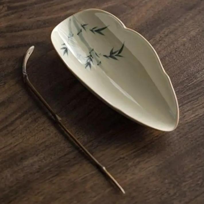 Hand-painted Bamboo Tea Set, Tea Spoon, Retro Kung Fu, Household, Tea Ceremony, Tea Spoon, Simple, Hand-painted, Household Acces