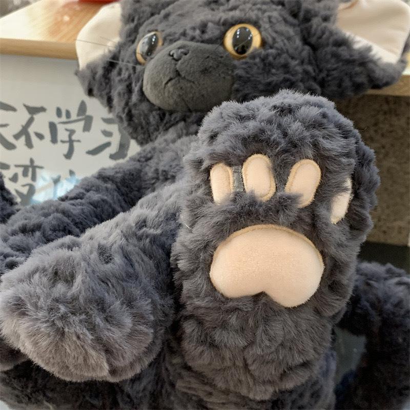 Black Cat Plush Toy,Stuffed Animal Adorable Fluffy Cat Plush Comfort, Cute Soft Plushies Cat Gifts For Kids Boy Girls & Adult