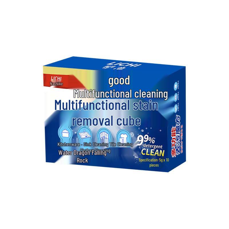 Magic Cube Effervescent Cleaner: All-in-One Active Oxygen Tablet for Kitchen, Bathroom, and Laundry