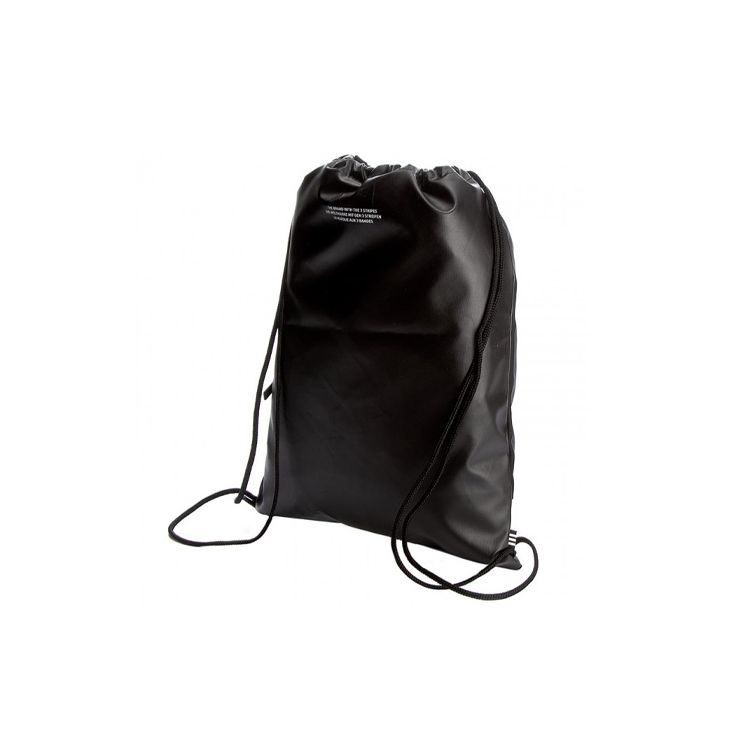 adidas Originals Trefoil Large Logo Drawstring Sports Casual Backpack Men Backpack Black BK6752