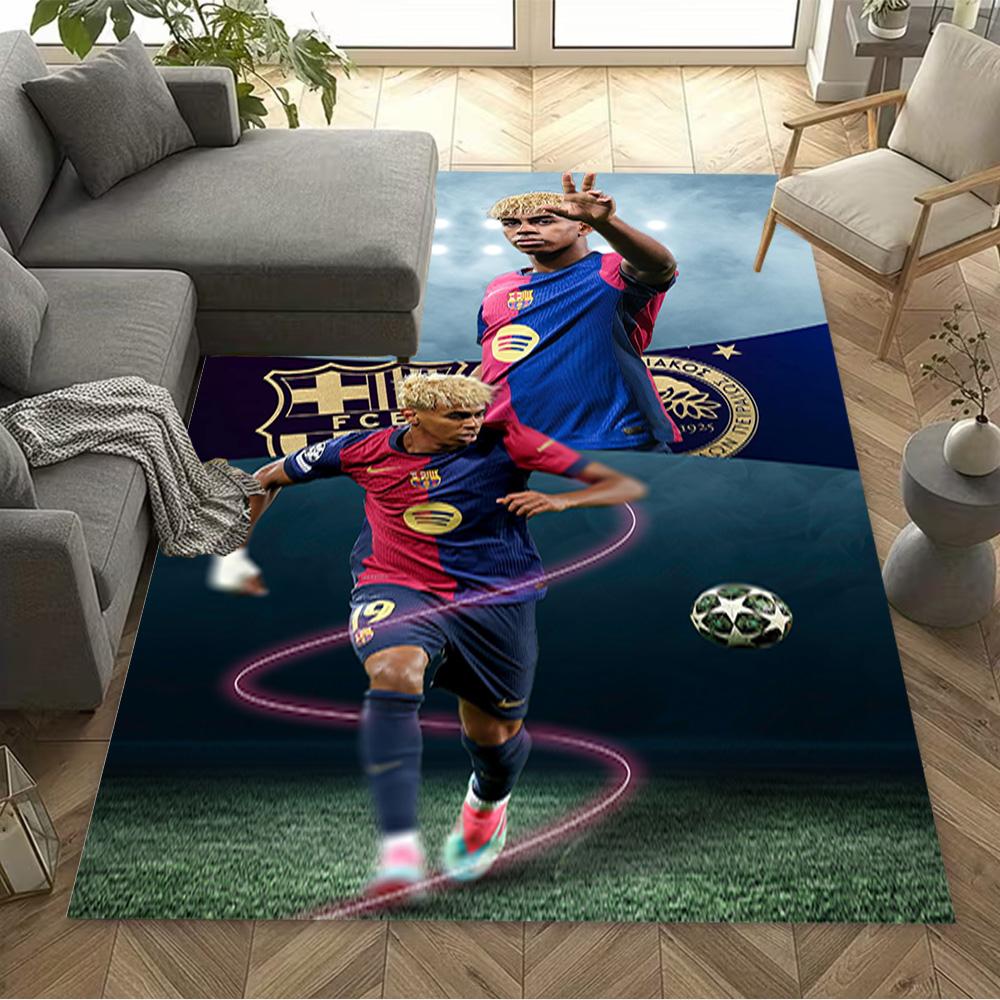 Yamal's Barcelona Debut Floor Mat Design for Study room Playrooms Dining Room Hallway Anti-slip Rug Office home decor Best for Christmas