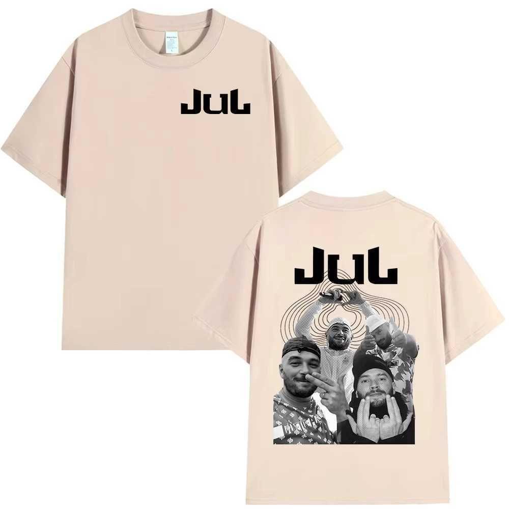 

France Rapper JuL Graphics Unisex 100Cotton Shirt Concert 2026 Summer New Unisexs Fashion Y2k Hip Hop Streetwear Tshirt Fan Gift 4XL