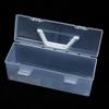 Clear Plastic Storage Box Transparent Desk Organizer Pen Holder with Handle for Home Office School Stationery Storage
