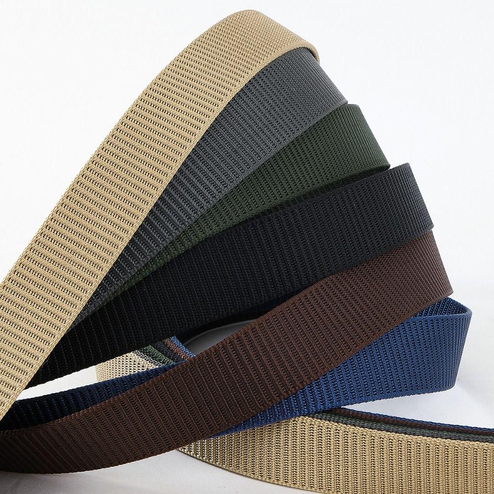 Luxury Brand Nylon Braided Belt Business Casual Canvas Strap Men Automatic Buckle Waistband