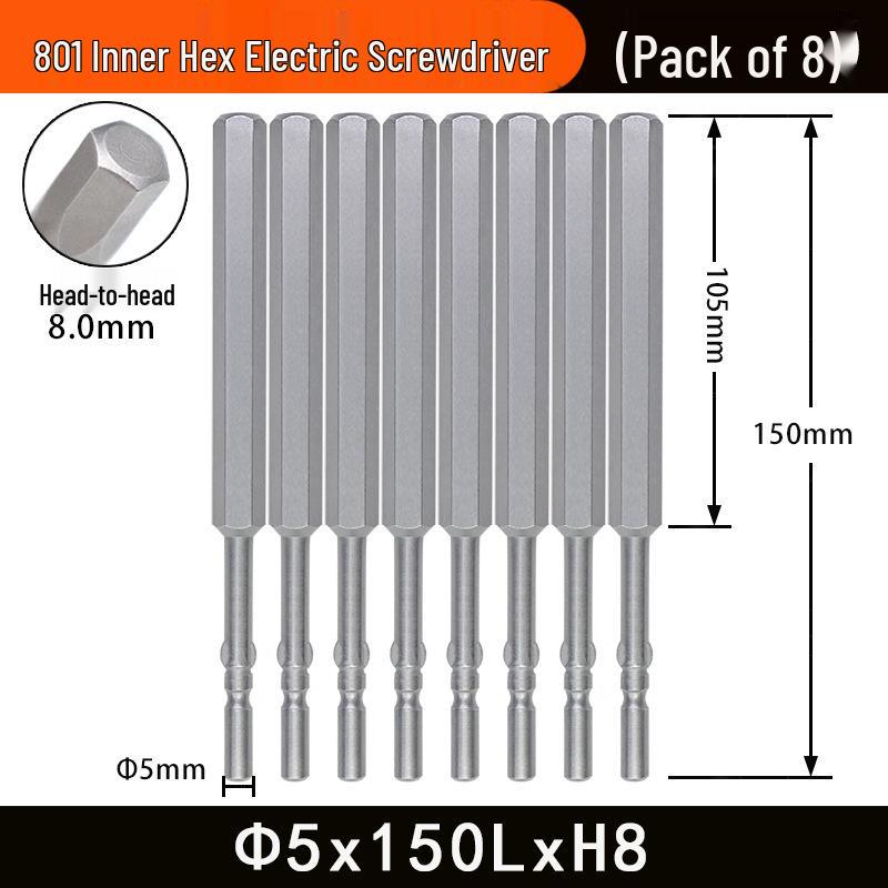 Nigao 801 5mm Hex Socket Electric Screwdriver Bit S2 Hardened Tool