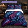 Manchester City Pattern 3 Pieces Bedding Set Soft Microfiber Duvet Cover with Pillow Cases for Bedroom