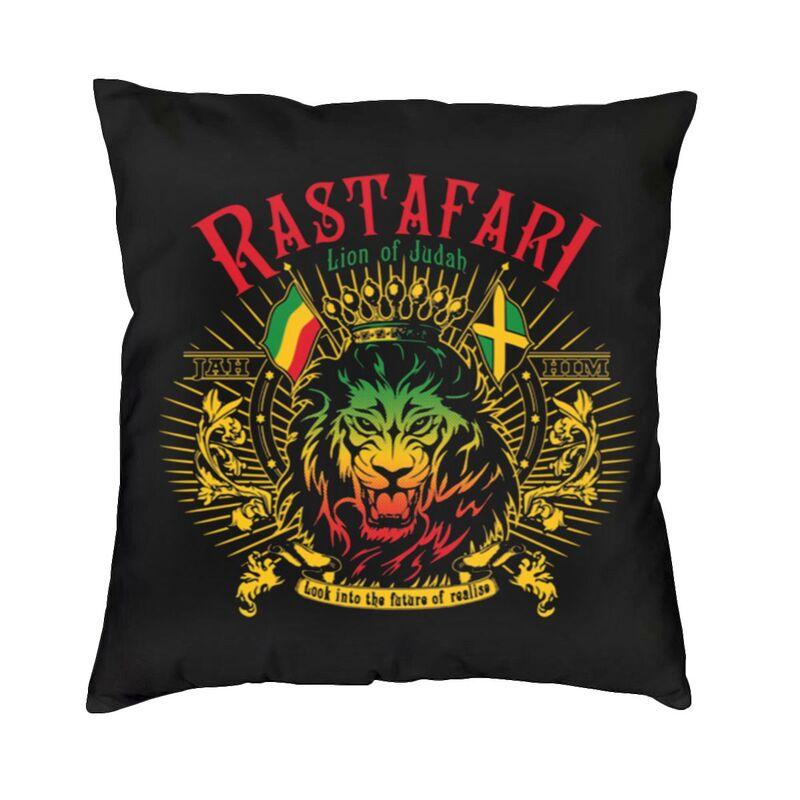 Helenal Unisex Nordic Style Rastafari Rasta Lion Of Judah Throw Pillow Case Home Decor Custom Cushion Cover 45X45 Pillowcover For Living Room