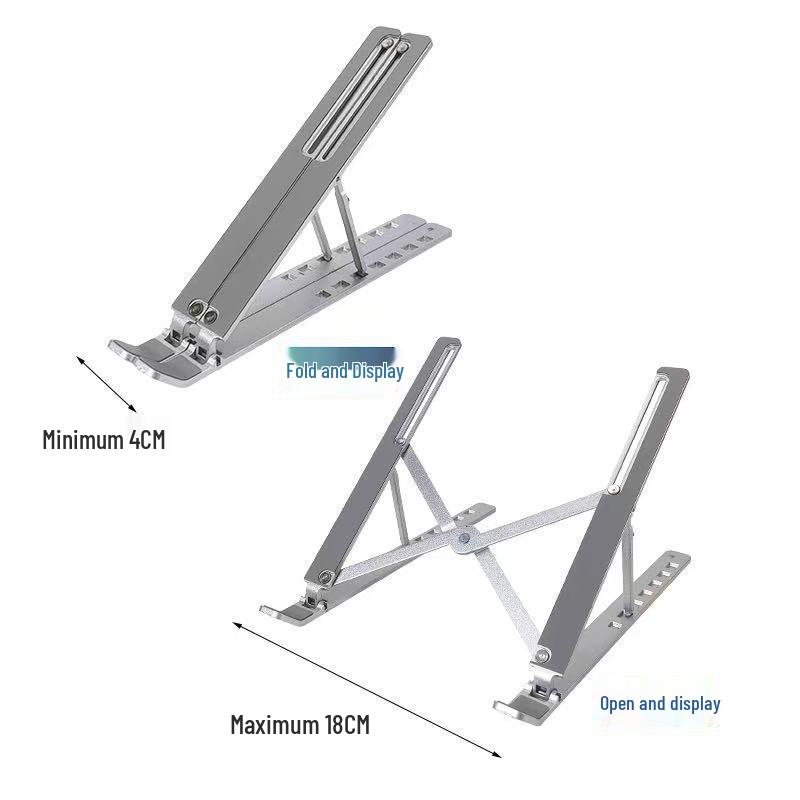 Foldable 16/18-Inch Height-Adjustable Laptop & Tablet Cooling Stand