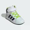 adidas GRAND COURT Fabric Mid Top Skateboard Shoes White Black Kids' JR0802