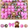 25/34PCS Bow Calf Silicone Bead Set, Perfect for DIY Handmade Crafts Such As Keychains, Necklaces, Bracelets, Etc