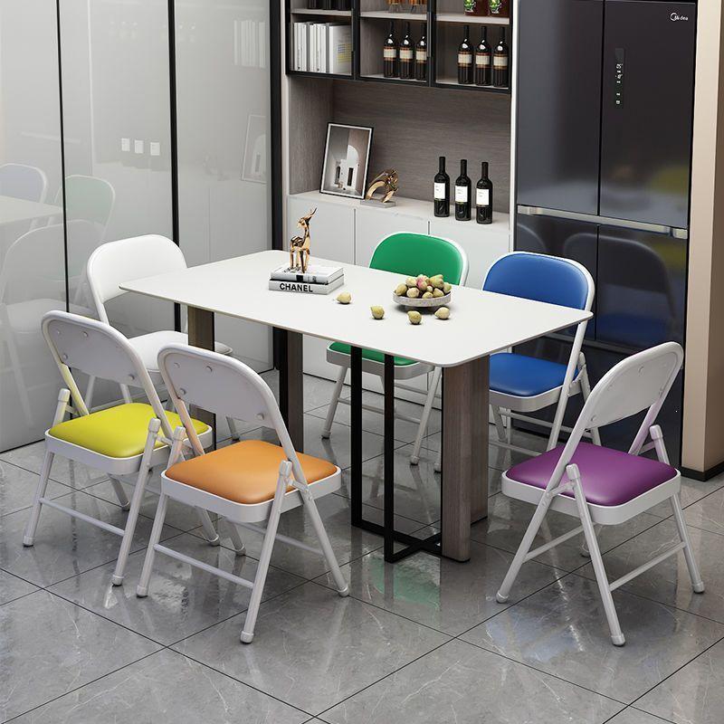 Portable Folding Chair with Backrest for Home, Office, Dining, and Dormitory Use