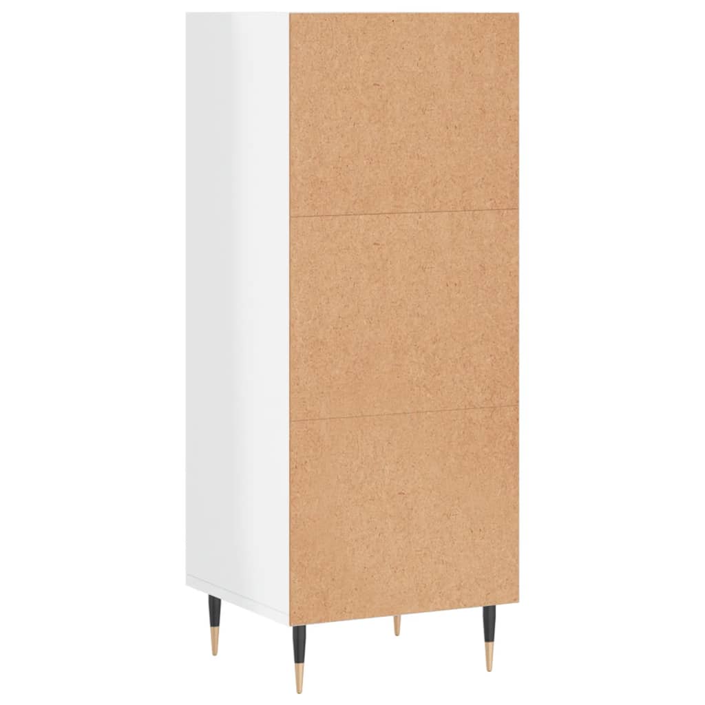 Sideboard High Gloss White 34.5 x 32.5 x 90 cm Engineered Wood