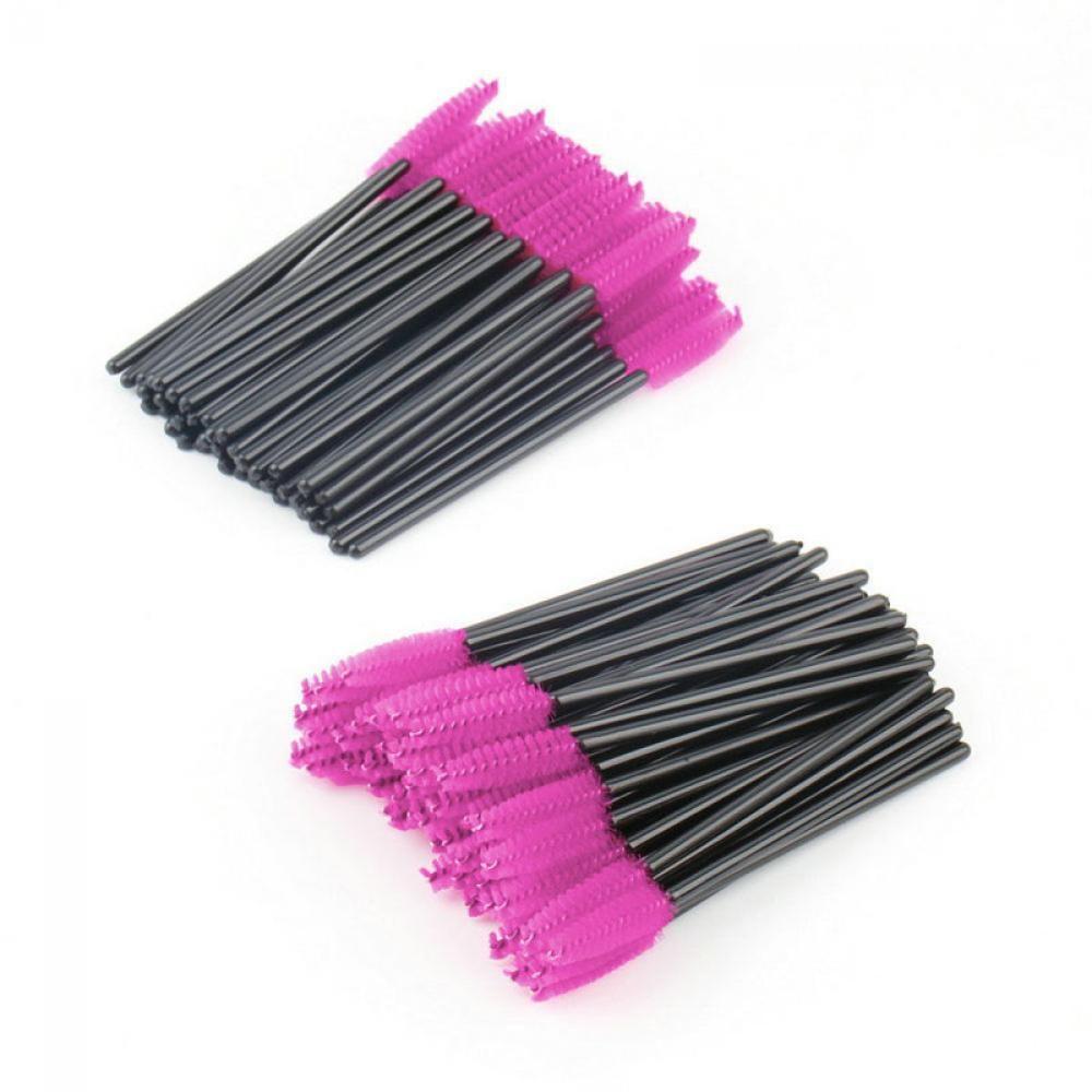 50pcs Mini Beauty Cosmetic Disposable Eyelash Brushes Mascara Wands Lip