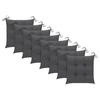 Exclusive House - Folding Outdoor Chairs and Cushions Set of 8 Acacia Wood