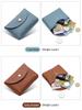 Women's Small Genuine Leather Coin Purse - Top Layer Cowhide Litchi Grain Cover Wallet