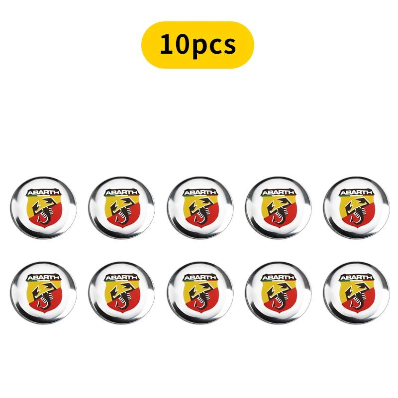 14mm 2/5/10pcs Car Key Badge Emblem Replacement Car Key Sticker For Abarth Stilo Ducato Palio Bravo Linea Doblo 500 Grande Tipo