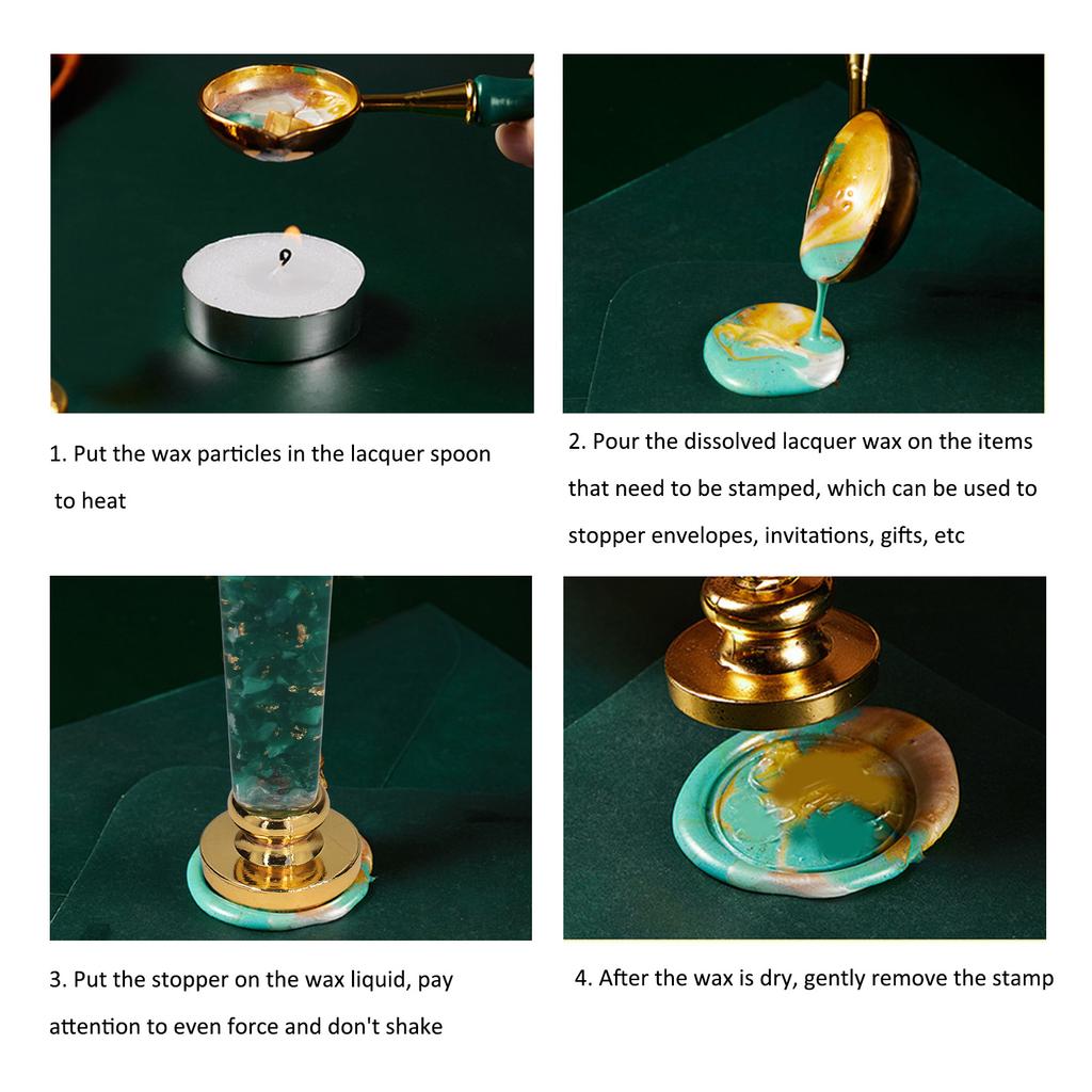 Wax Stamp Detachable Handle Exquisite Pattern Unique Design Wide Application ing Wax Stamp for Card Making Envelop