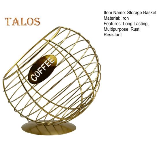 Coffee Pods Holder Storage Basket Durable Construction Large Capacity Coffee Pods Basket Multifunctional Organizer