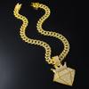 Couronne Diamant Complet Chaîne Cubaine Diamant, Collier Pendentif Hip Hop
