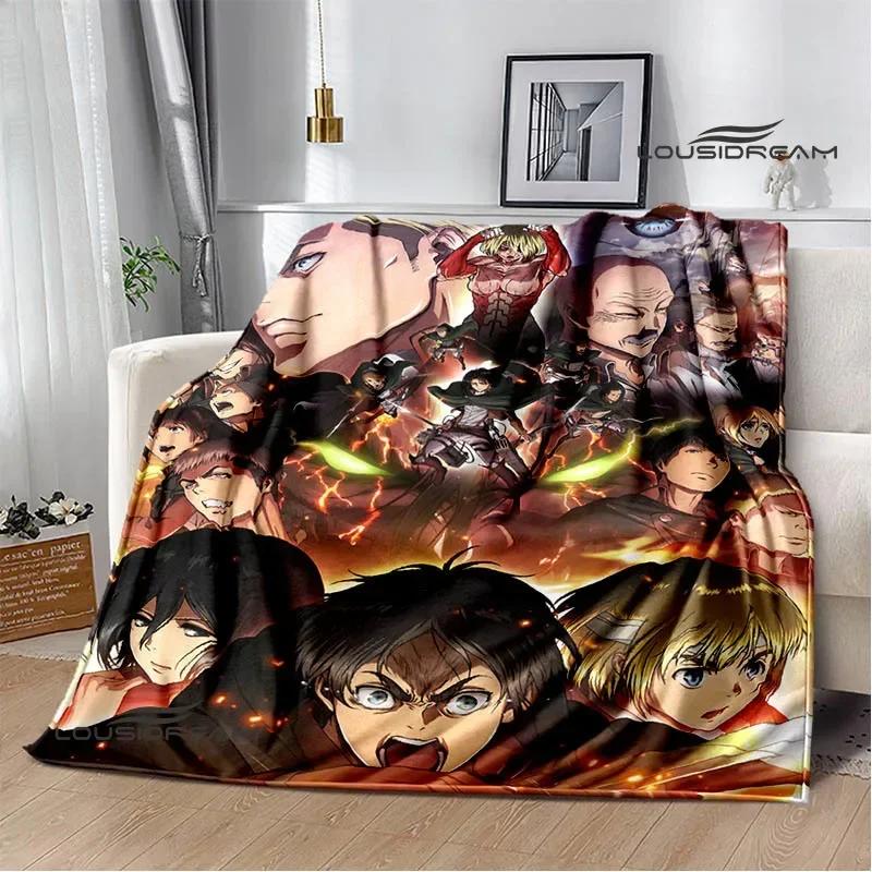 Cartoon A-Attack On Titan Printed Blankets Picnic Blanket Warm Flannel Blankets Home Bed Linings Blankets for Beds Birthday Gift