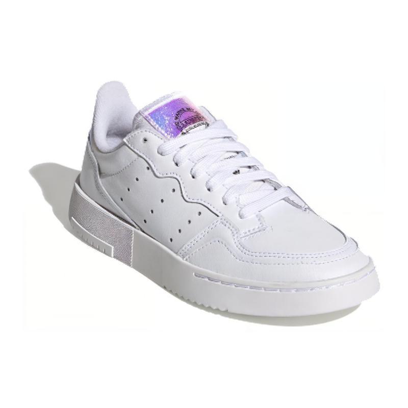 Adidas Originals Super Court J Slip Resistant Low top Kids' Skateboarding Shoes White Purple Pink Teenagers Sneakers EG8489