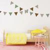Wimpelkette Banner Flaggen Kinderzimmer Wimpelkette Banner Flaggen Waschbare Baumwolle Stoff Dreieck Wimpel Girlanden für Wohnzimmer und Schlafzimmer