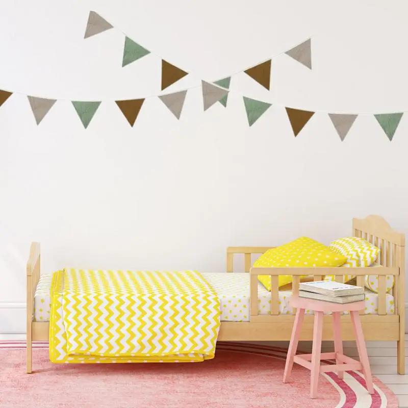 Wimpelkette Banner Flaggen Kinderzimmer Wimpelkette Banner Flaggen Waschbare Baumwolle Stoff Dreieck Wimpel Girlanden für Wohnzimmer und Schlafzimmer