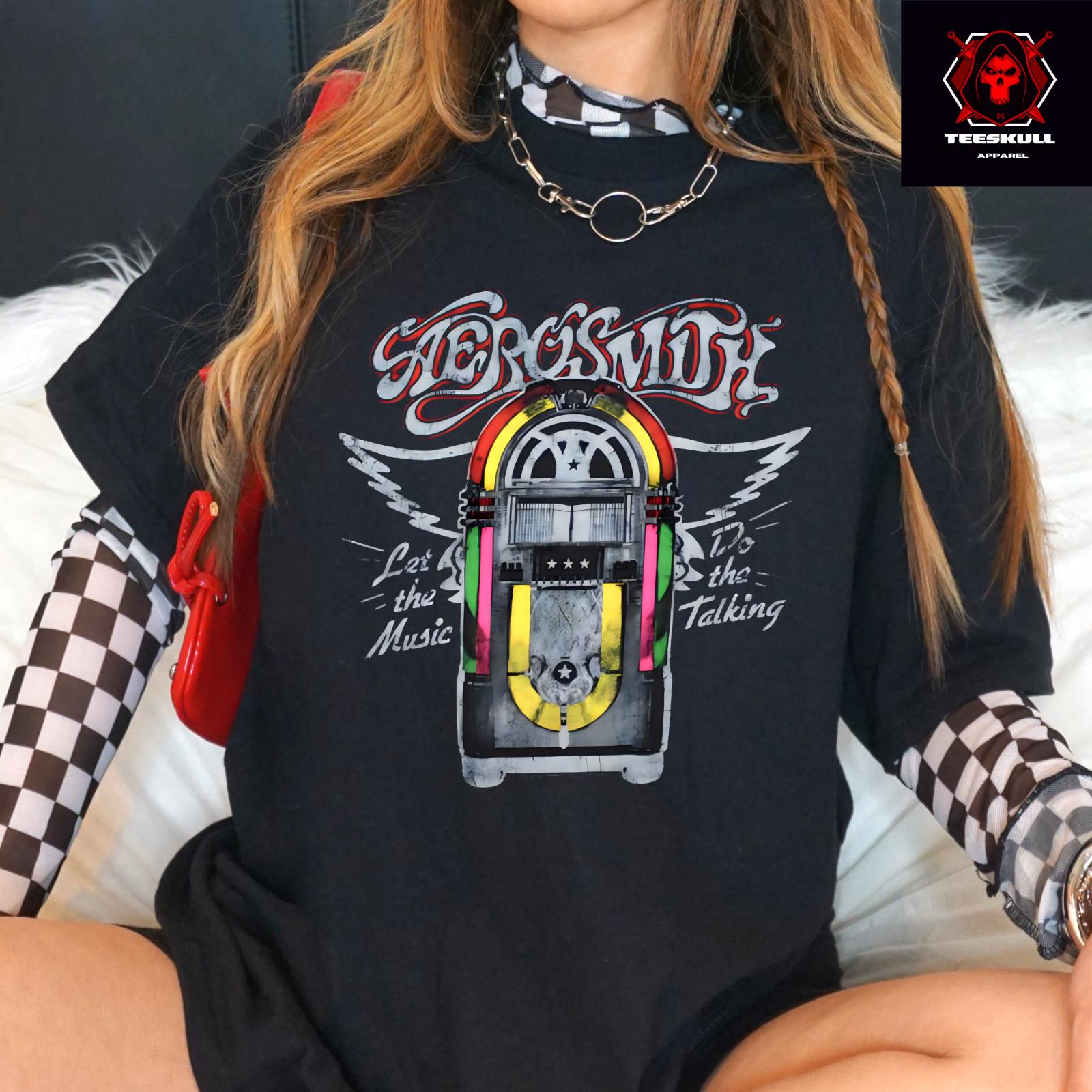 

26 Aerosmith Let the Music Do the Talking Unisex Heavy Cotton T-SHIRT S-3XL Unisex T-Shirt XXXXL