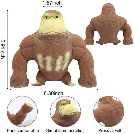 Monkey Stretch Gorilla Figure Gorilla Latex Gorilla Soft Stretchy Gorilla Toy Stretchy Gorilla Action Figure for Kids Child Boys Girls