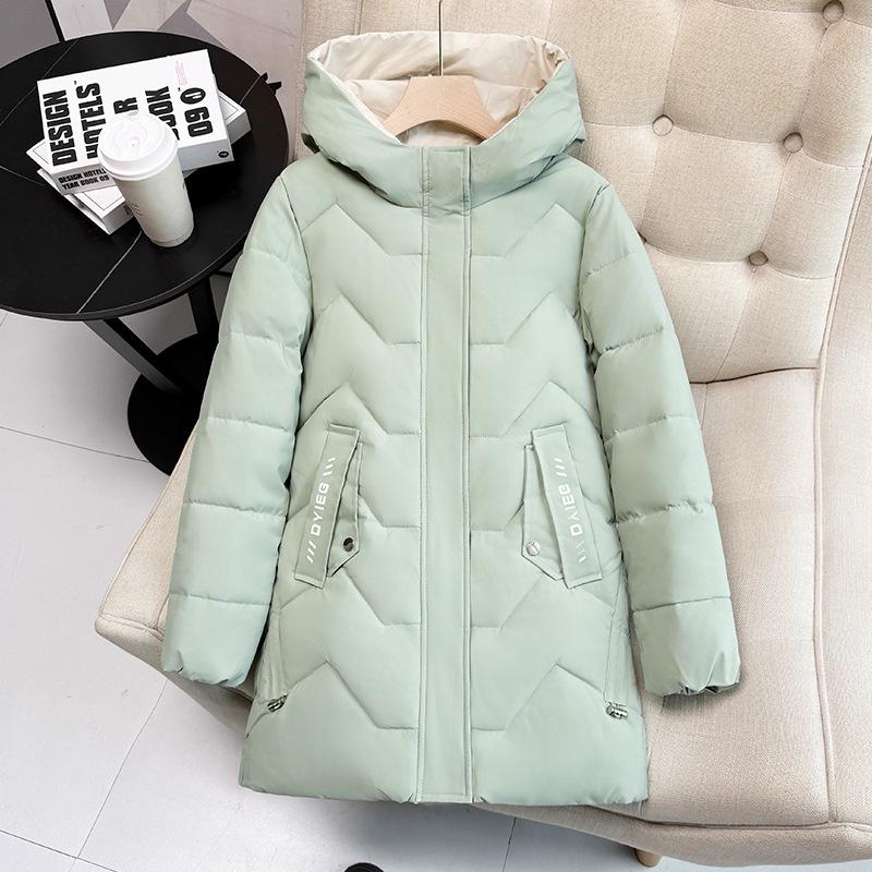Women's Mid-Length Winter Slimming Down Jacket - Fashionable Thickened Cotton Coat
