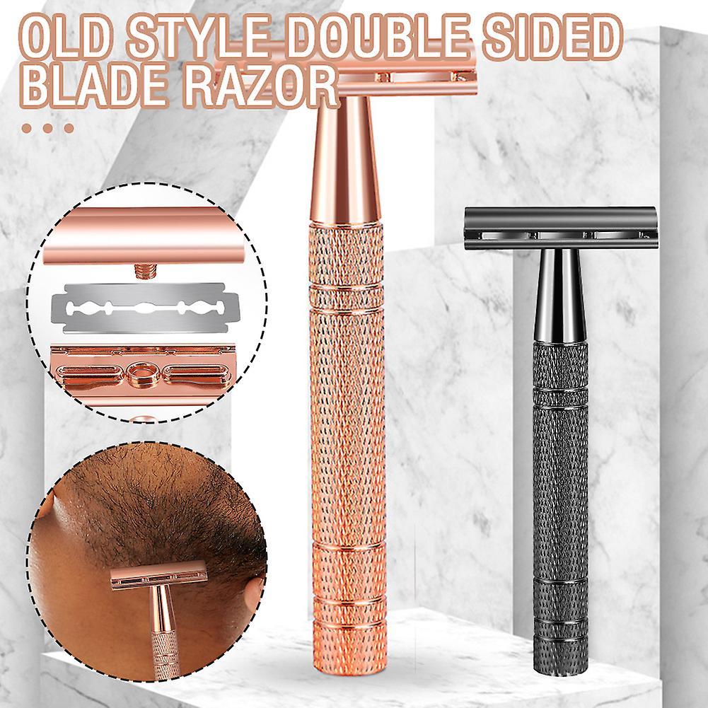 Classic Double Sided Bladed Manual Razors Portable Replaceable Razors Heads Shaver for Beard Body Hair