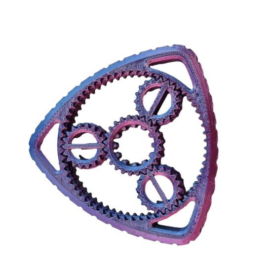 

3D Printed Triangle Fidget Spinner Stress Anxiety Relief Interlocking Gear Fingertip Toy Home Office Worker Relaxation Spinning Gear Desk Toy