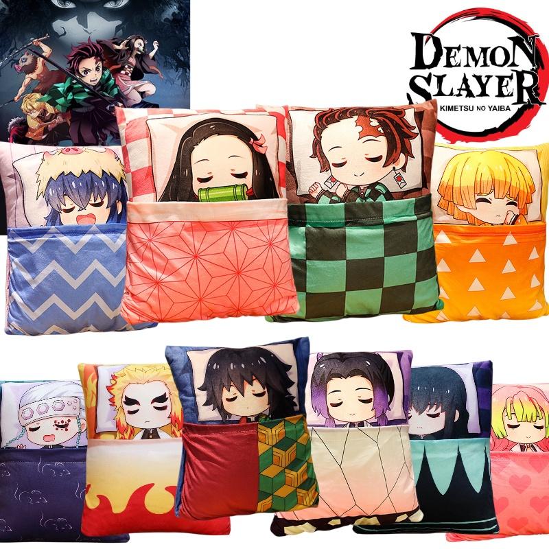 Slayer Demon Nezuko Tanjiro Pillow Soft Cushion Anime Cushion Plush Toys Gifts