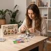 Kit Fai da Te Gnomo 3D con Perline Set Artigianato Plastica Fatto a Mano Kit Artigianale Gnomo con Perline Facile per Principianti