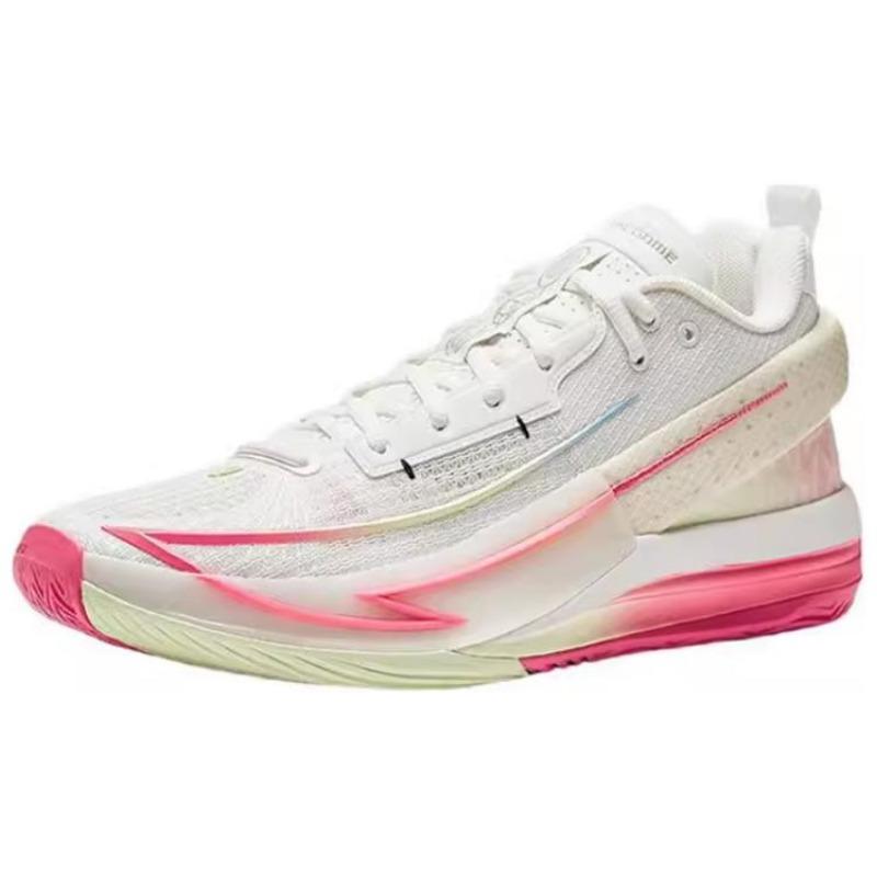 Anta Fong Mang 1 Nitrogen Technology Shock Absorption Durable Professional Basketball Shoes Low Top Men Sneaker White Red 112431104-5