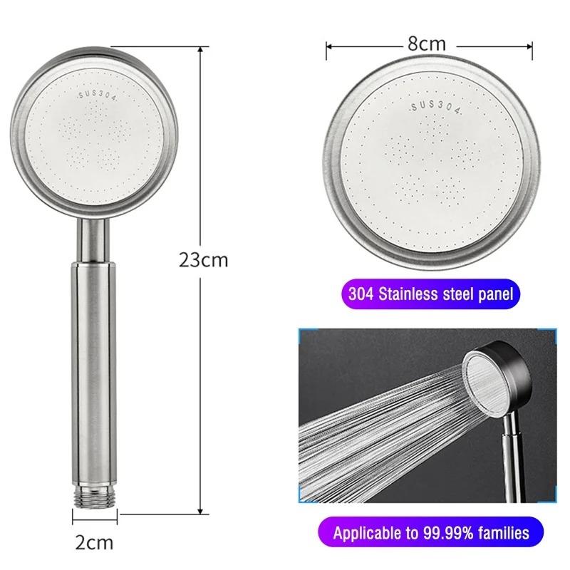 Edelstahl Badezimmer Handbrause Duschkopf Hochdruck Wassersparend Sprühkopf Supercharged Regendusche Duschkopfh