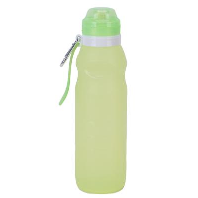Collapsible Water Bottle Portable Durable Silicone Foldable Travel Cup for Gym Camping Hiking SportsGreen