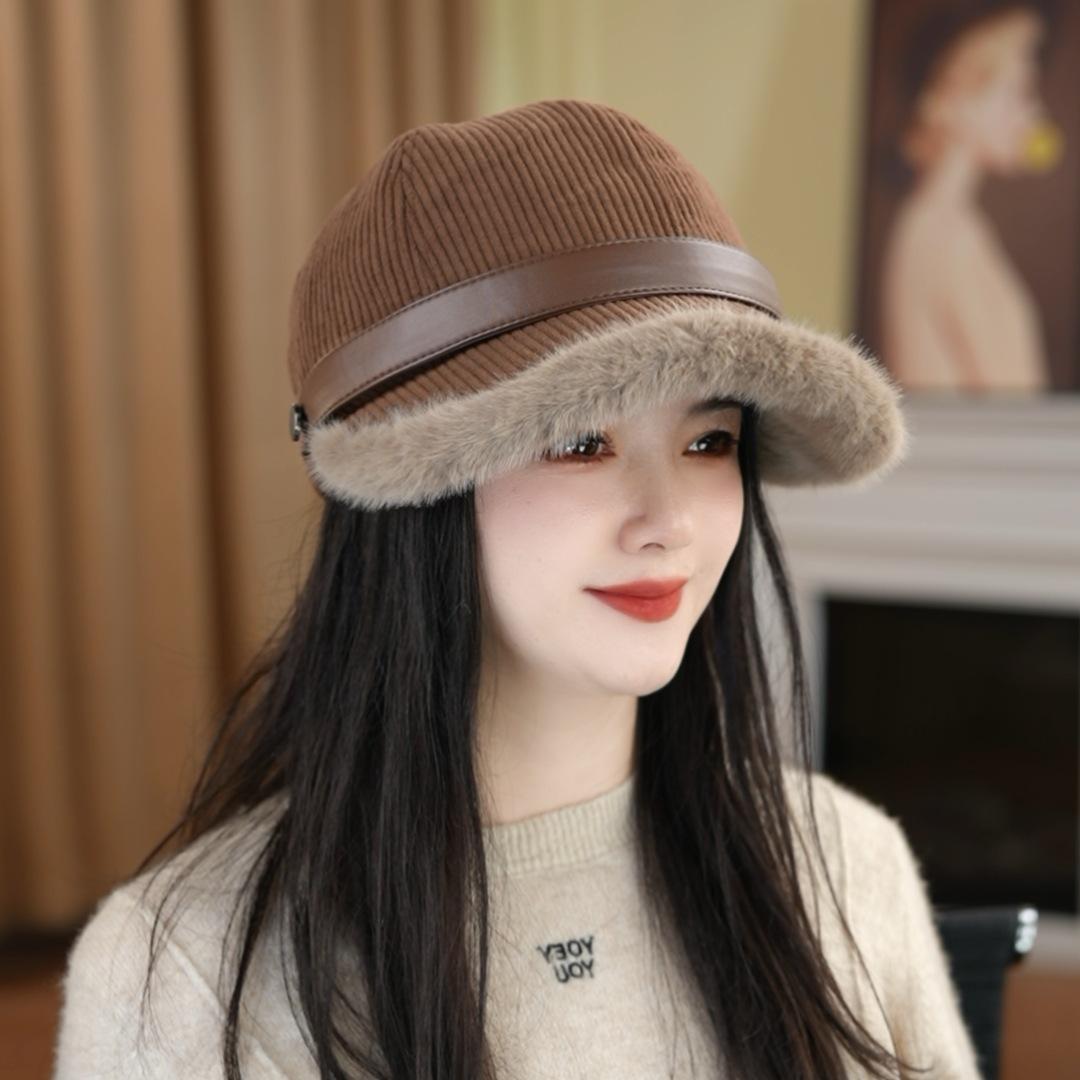 Autumn and winter corduroy fisherman s hat children 2025 new one hat wear more top hats casual versatile warm cap tide Adjustable