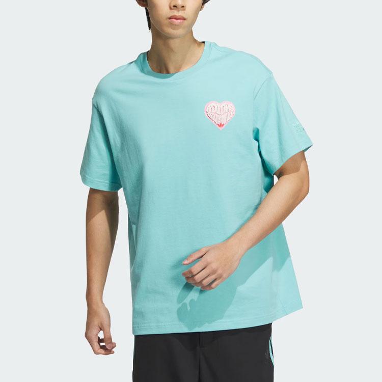 Adidas Originals V-Day Short Sleeve Tee Unisex Tops Mint-Green JE3471
