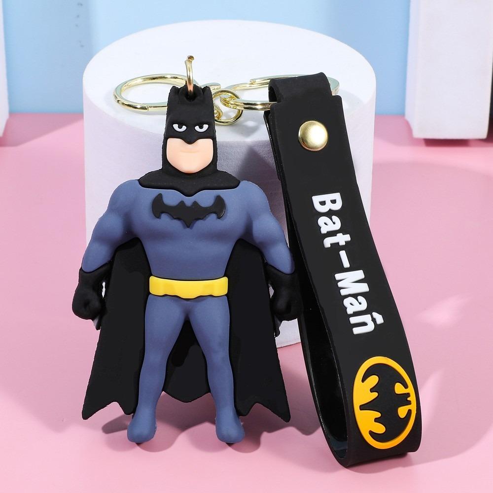 Anime cartoon l Batman Catwoman Joker image doll PVC car keychain cute Halloween series bag pendant ornaments key ring