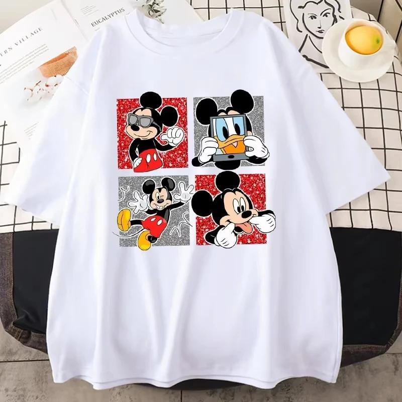 And Cartoon Print Tshirt Women Casual Round Neck Short Sleeves T Shirt FeUnisex Summer Casual Clothing Top Tee