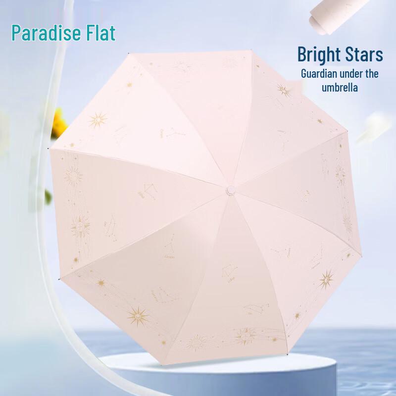 Heaven Umbrella 3-Fold Black-Coated UV Sun/Rain Umbrella