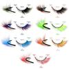 Fluffy Dramatic Cosplay for Halloween Colored Lashes False Eyelashes Cat Eye Lashes Fake Eyelashes